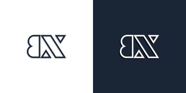 Soyut sanat eserleri ilk harfleri BX logosu. Bu logo, yaratıcı bir şekilde soyut yazı karakterine sahip. Hangi şirket ya da markanın başlattığı bu başlangıç noktası için uygun olacaktır..