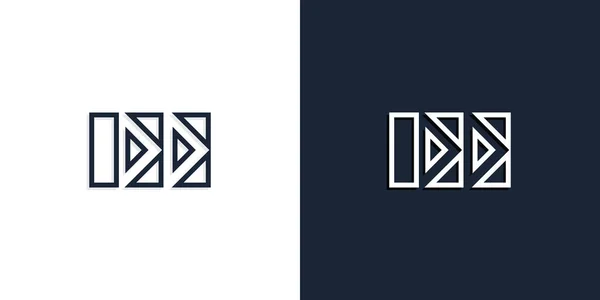 Letras Iniciales Arte Línea Abstracta Logo Este Logotipo Incorporan Con — Archivo Imágenes Vectoriales