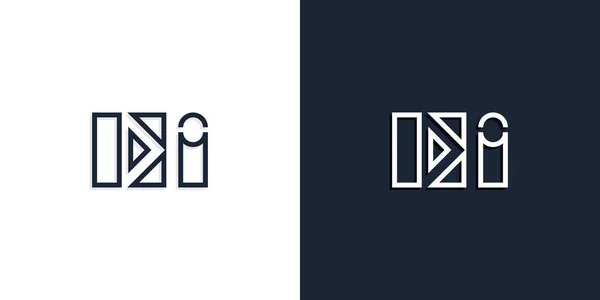 Streszczenie Linii Sztuki Początkowe Litery Logo Logo Łączy Się Abstrakcyjnym — Wektor stockowy