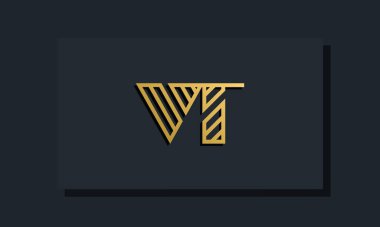Zarif bir sanat eseri ilk harfi VT logosu. Bu logo yaratıcı bir şekilde iki yaratıcı harfle birleşti. İlk harfleri hangi şirket ya da markanın başlattığı uygun olacaktır..