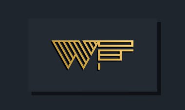 Zarif bir sanat eseri ilk harfi WF logosu. Bu logo yaratıcı bir şekilde iki yaratıcı harfle birleşti. İlk harfleri hangi şirket ya da markanın başlattığı uygun olacaktır..