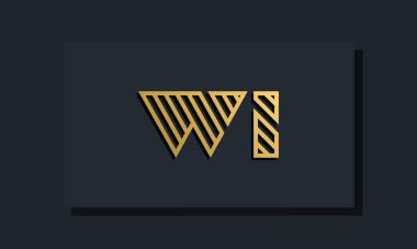 Zarif çizgi sanat baş harfi WI logosu. Bu logo yaratıcı bir şekilde iki yaratıcı harfle birleşti. İlk harfleri hangi şirket ya da markanın başlattığı uygun olacaktır..