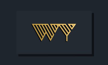 Zarif bir sanat eseri ilk harfi WY logosu. Bu logo yaratıcı bir şekilde iki yaratıcı harfle birleşti. İlk harfleri hangi şirket ya da markanın başlattığı uygun olacaktır..