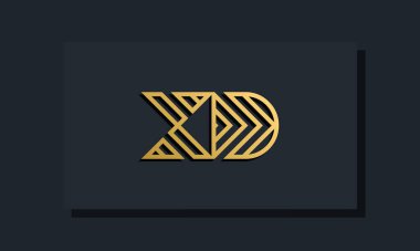 Zarif bir sanat eseri XD logosu. Bu logo yaratıcı bir şekilde iki yaratıcı harfle birleşti. İlk harfleri hangi şirket ya da markanın başlattığı uygun olacaktır..