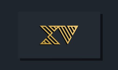 Zarif sanat eseri ilk harfi XV logosu. Bu logo yaratıcı bir şekilde iki yaratıcı harfle birleşti. İlk harfleri hangi şirket ya da markanın başlattığı uygun olacaktır..