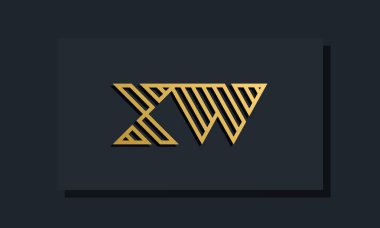 Zarif satır sanat ilk harfi XW logosu. Bu logo yaratıcı bir şekilde iki yaratıcı harfle birleşti. İlk harfleri hangi şirket ya da markanın başlattığı uygun olacaktır..