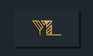 Zarif satır sanat ilk harf YL logosu. Bu logo yaratıcı bir şekilde iki yaratıcı harfle birleşti. İlk harfleri hangi şirket ya da markanın başlattığı uygun olacaktır..