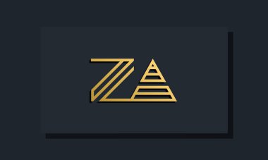 Zarif çizgi sanat baş harfi ZA logosu. Bu logo yaratıcı bir şekilde iki yaratıcı harfle birleşti. İlk harfleri hangi şirket ya da markanın başlattığı uygun olacaktır..