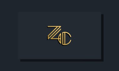 Zarif çizgi sanat baş harfi ZC logosu. Bu logo yaratıcı bir şekilde iki yaratıcı harfle birleşti. İlk harfleri hangi şirket ya da markanın başlattığı uygun olacaktır..