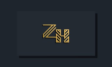 Zarif çizgi sanat baş harfi ZH logosu. Bu logo yaratıcı bir şekilde iki yaratıcı harfle birleşti. İlk harfleri hangi şirket ya da markanın başlattığı uygun olacaktır..