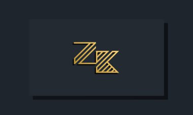 Zarif çizgi sanat baş harfi ZK logosu. Bu logo yaratıcı bir şekilde iki yaratıcı harfle birleşti. İlk harfleri hangi şirket ya da markanın başlattığı uygun olacaktır..