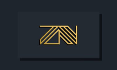 Zarif çizgi sanat baş harfi ZN logosu. Bu logo yaratıcı bir şekilde iki yaratıcı harfle birleşti. İlk harfleri hangi şirket ya da markanın başlattığı uygun olacaktır..