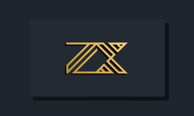 Zarif çizgi sanat baş harfi ZX logosu. Bu logo yaratıcı bir şekilde iki yaratıcı harfle birleşti. İlk harfleri hangi şirket ya da markanın başlattığı uygun olacaktır..