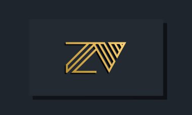 Zarif çizgi sanat baş harfi ZV logosu. Bu logo yaratıcı bir şekilde iki yaratıcı harfle birleşti. İlk harfleri hangi şirket ya da markanın başlattığı uygun olacaktır..
