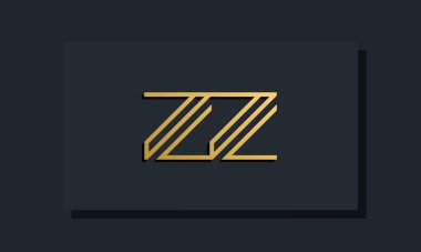 Zarif çizgi sanat baş harfi ZZ logosu. Bu logo yaratıcı bir şekilde iki yaratıcı harfle birleşti. İlk harfleri hangi şirket ya da markanın başlattığı uygun olacaktır..