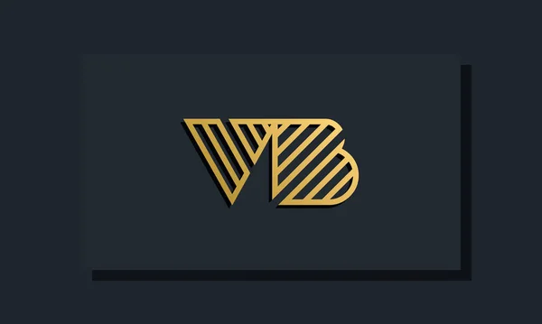 Elegancka Linia Sztuki Początkowej Litera Logo Logo Łączy Się Dwoma — Wektor stockowy