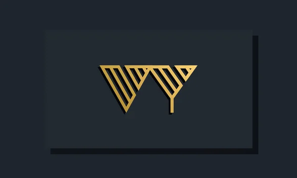 Elegante línea de arte inicial letra VY logo. Este logotipo incorpora ...