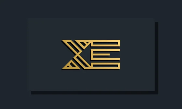 雅致线条艺术的首字母Xe标志 这个标志以创造性的方式与两个创造性的字母结合在一起 这将是合适的公司或品牌名称开始这些初始字母 — 图库矢量图片