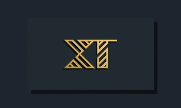 Elegante Linea Art Iniziale Lettera Logo Questo Logo Incorpora Con — Vettoriale Stock