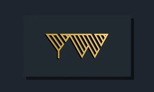 Elegancka Linia Sztuki Początkowej Litera Logo Logo Łączy Się Dwoma — Wektor stockowy