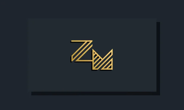Elegantní Line Art Počáteční Písmeno Logo Toto Logo Tvořeno Dvěma — Stockový vektor