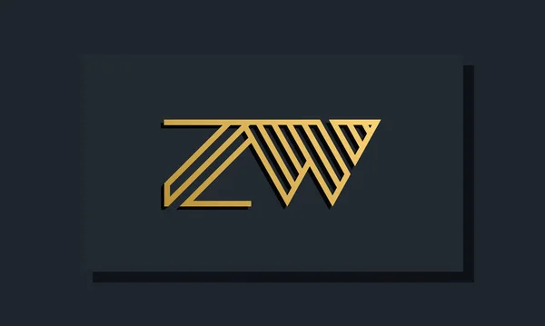 Elegant Line Art Начальная Буква Логотип Логотип Включает Себя Два — стоковый вектор
