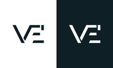 Yaratıcı asgari soyut harf VE logosu. Bu logo, yaratıcı bir şekilde soyut yazı karakterine sahip. Hangi şirket ya da markanın başlattığı bu başlangıç noktası için uygun olacaktır..