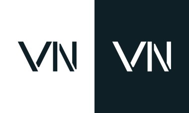 Yaratıcı asgari soyut harf VN logosu. Bu logo, yaratıcı bir şekilde soyut yazı karakterine sahip. Hangi şirket ya da markanın başlattığı bu başlangıç noktası için uygun olacaktır..