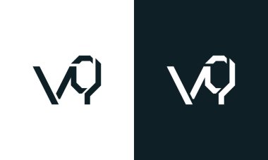 Yaratıcı asgari soyut harf VQ logosu. Bu logo, yaratıcı bir şekilde soyut yazı karakterine sahip. Hangi şirket ya da markanın başlattığı bu başlangıç noktası için uygun olacaktır..