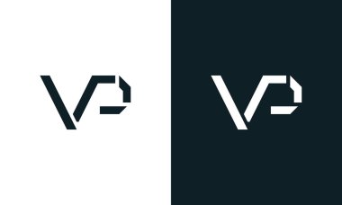 Yaratıcı asgari soyut harf VP logosu. Bu logo, yaratıcı bir şekilde soyut yazı karakterine sahip. Hangi şirket ya da markanın başlattığı bu başlangıç noktası için uygun olacaktır..