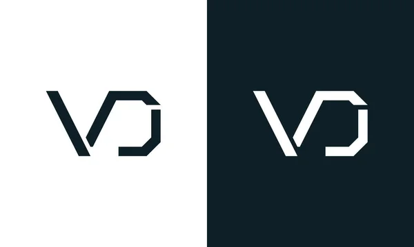 Creatief Minimaal Abstract Letter Logo Dit Logo Bevat Een Creatieve — Stockvector