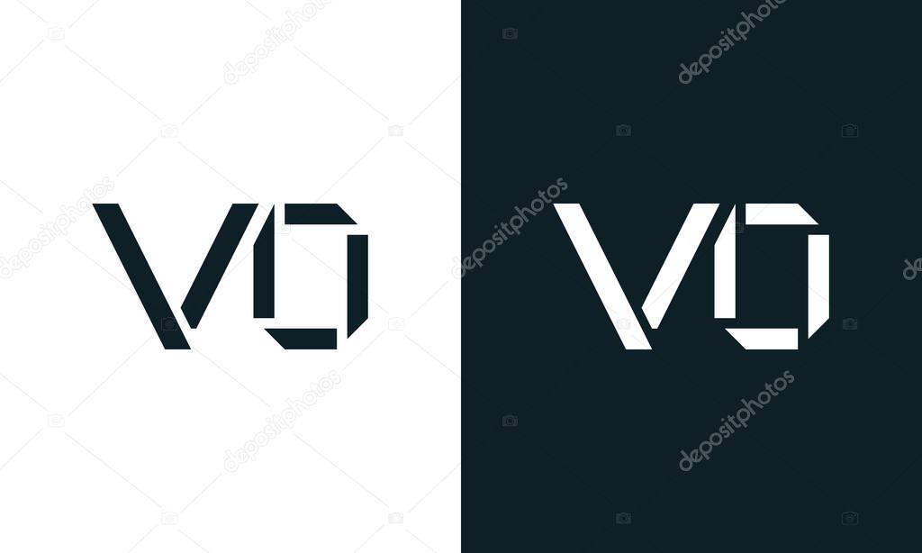Creative minimal abstract letter VO logo. This logo incorporate with abstract typeface in the creative way.It will be suitable for which company or brand name start those initial.
