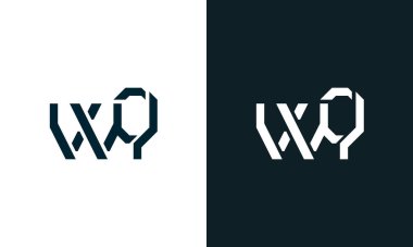 Yaratıcı asgari soyut harf WQ logosu. Bu logo, yaratıcı bir şekilde soyut yazı karakterine sahip. Hangi şirket ya da markanın başlattığı bu başlangıç noktası için uygun olacaktır..