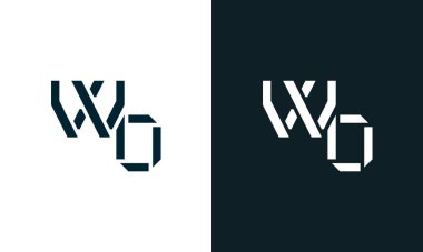 Yaratıcı asgari soyut harf WO logosu. Bu logo, yaratıcı bir şekilde soyut yazı karakterine sahip. Hangi şirket ya da markanın başlattığı bu başlangıç noktası için uygun olacaktır..