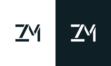 Yaratıcı minimum soyut harf ZM logosu. Bu logo, yaratıcı bir şekilde soyut yazı karakterine sahip. Hangi şirket ya da markanın başlattığı bu başlangıç noktası için uygun olacaktır..
