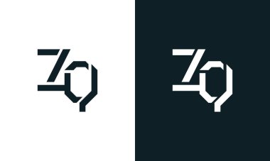 Yaratıcı asgari soyut harf ZQ logosu. Bu logo, yaratıcı bir şekilde soyut yazı karakterine sahip. Hangi şirket ya da markanın başlattığı bu başlangıç noktası için uygun olacaktır..