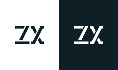 Yaratıcı asgari soyut harf ZX logosu. Bu logo, yaratıcı bir şekilde soyut yazı karakterine sahip. Hangi şirket ya da markanın başlattığı bu başlangıç noktası için uygun olacaktır..
