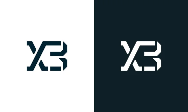 创意最小的抽象字母Xb标志 这个标志以创造性的方式与抽象字体结合在一起 适用于那些公司或品牌的首字母首字母缩写 — 图库矢量图片