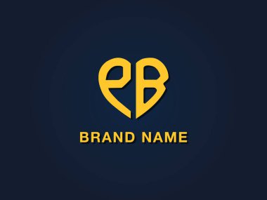 Minimal Love ilk harf PB logosu. Bu simge, iki aşk biçimli yazı karakterini yaratıcı bir şekilde birleştirir. Hangi şirket ya da markanın bu baştaki adı başlattığı için uygun olacaktır.