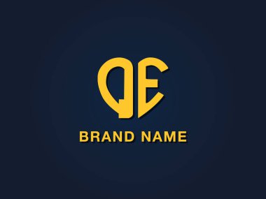 İlk harf QE logosu. Bu simge, iki aşk biçimli yazı karakterini yaratıcı bir şekilde birleştirir. Hangi şirket ya da markanın bu baştaki adı başlattığı için uygun olacaktır.