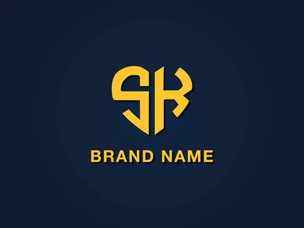 İlk harf SK logosu. Bu simge, iki aşk biçimli yazı karakterini yaratıcı bir şekilde birleştirir. Hangi şirket ya da markanın bu baştaki adı başlattığı için uygun olacaktır.