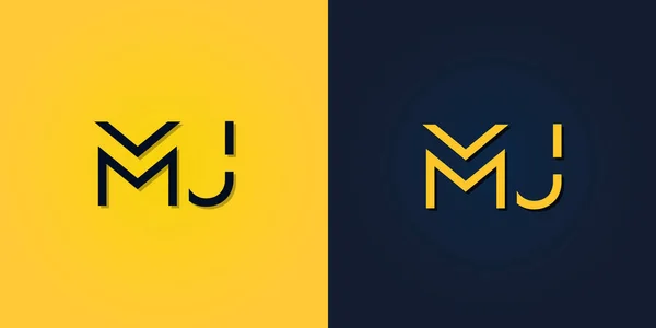 Minimaliste Résumé Lettre Initiale Logo Logo Incorporer Avec Lettre Abstraite — Image vectorielle