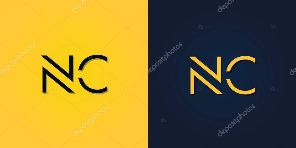 Minimalist Abstract Initial letter NC logo. This logo incorporate with abstract letter in the creative way.It will be suitable for which company or brand name start those initial.