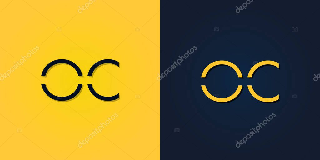 Minimalist Abstract Initial letter OC logo. This logo incorporate with abstract letter in the creative way.It will be suitable for which company or brand name start those initial.