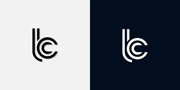 Modern Soyut Baş harf LC logosu. Bu simge, iki soyut yazı karakterini yaratıcı bir şekilde birleştirir. Hangi şirket ya da markanın bu baştaki başlattığı için uygun olacaktır.