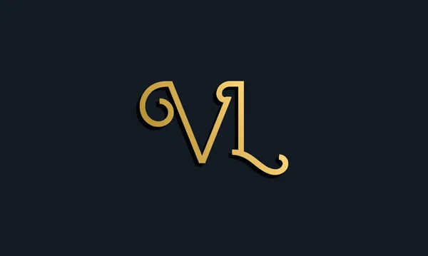 Luxe Mode Beginletter Logo Dit Icoon Creatieve Wijze Voorzien Van — Stockvector