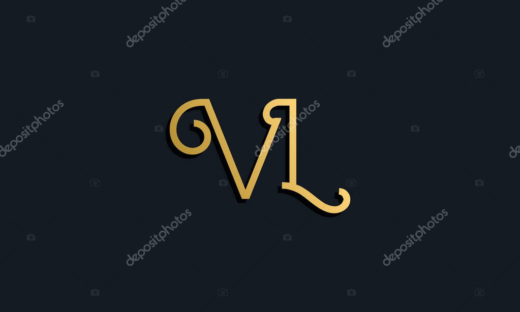 Luxury fashion initial letter VL logo. This icon incorporate with modern typeface in the creative way. It will be suitable for which company or brand name start those initial.