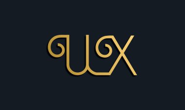 Lüks moda ilk harf WX logosu. Bu simge modern yazı karakterini yaratıcı bir şekilde birleştirir. Bu başlangıç için hangi şirket veya markanın adı uygun olacaktır.