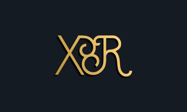 Lüks moda ilk harf XR logosu. Bu simge modern yazı karakterini yaratıcı bir şekilde birleştirir. Bu başlangıç için hangi şirket veya markanın adı uygun olacaktır.