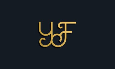 Lüks moda ilk harf YF logosu. Bu simge modern yazı karakterini yaratıcı bir şekilde birleştirir. Bu başlangıç için hangi şirket veya markanın adı uygun olacaktır.
